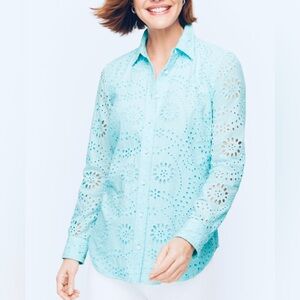 Talbots Cotton Button Front Shirt‎ - Swirling
Eyelet Size 2X
